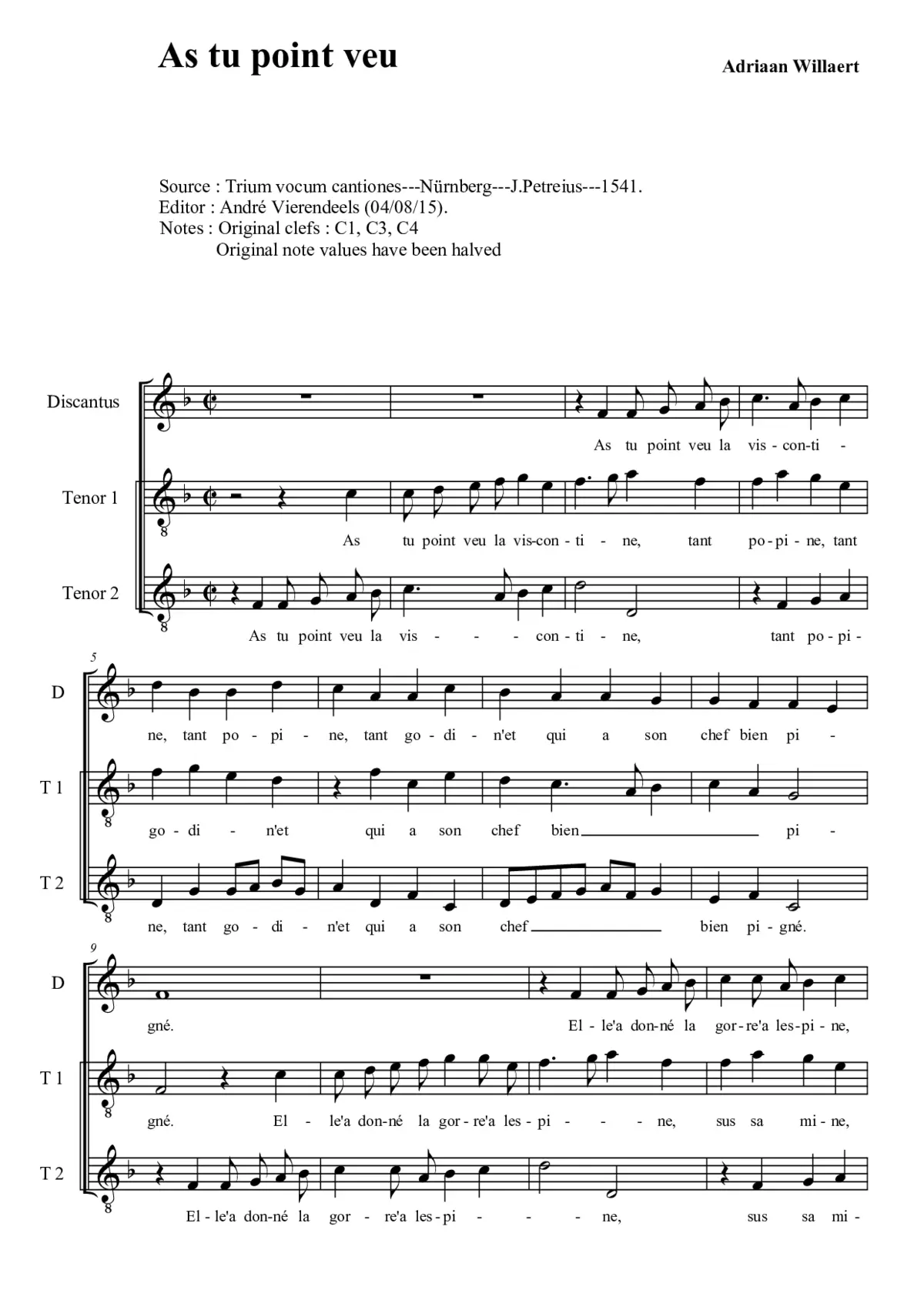 As tu point veu - Page 1