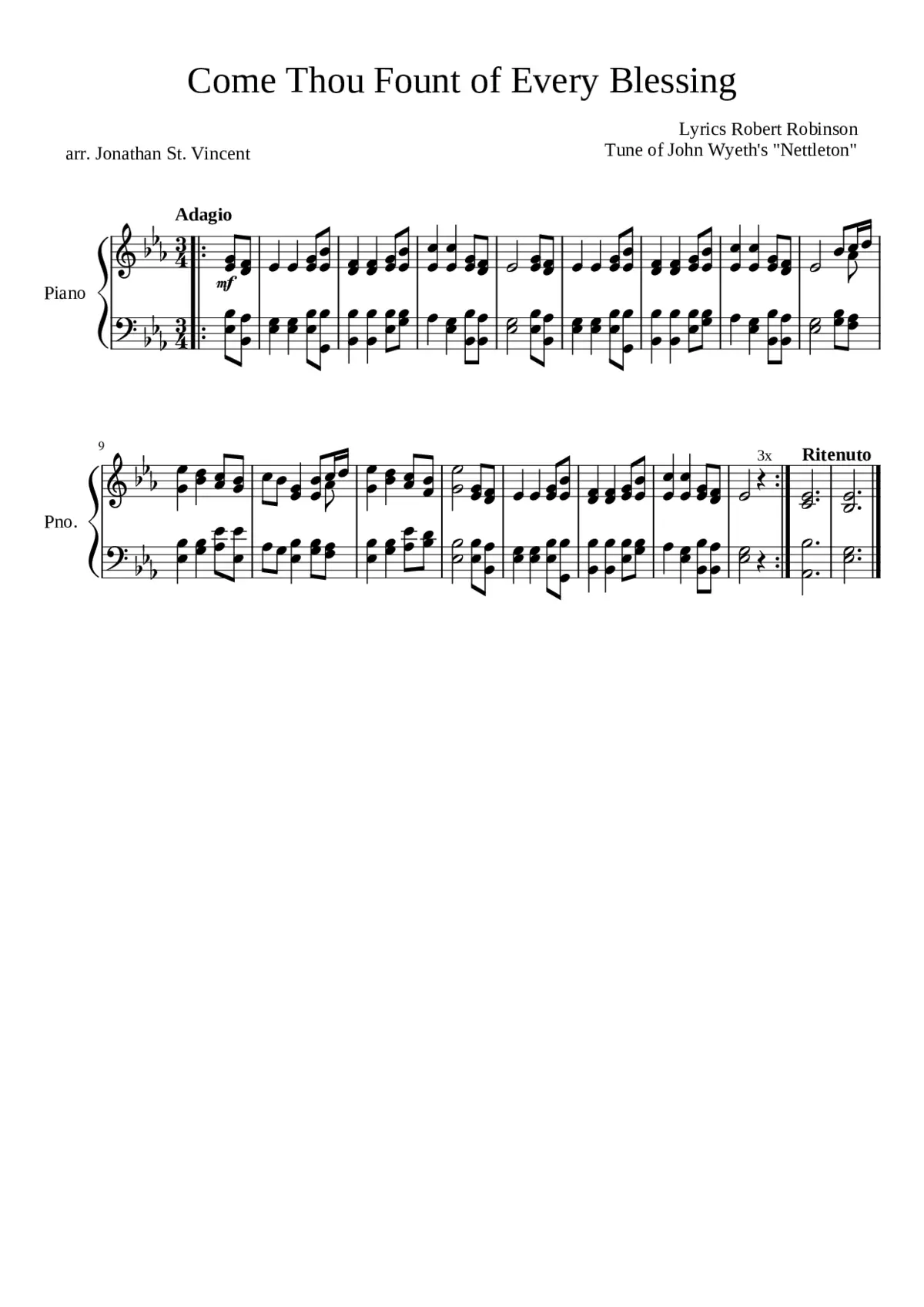 come thou fount of every blessing - Page 1