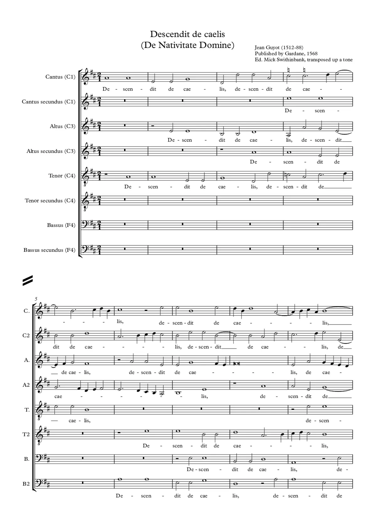 Descendit de caelis - Page 1
