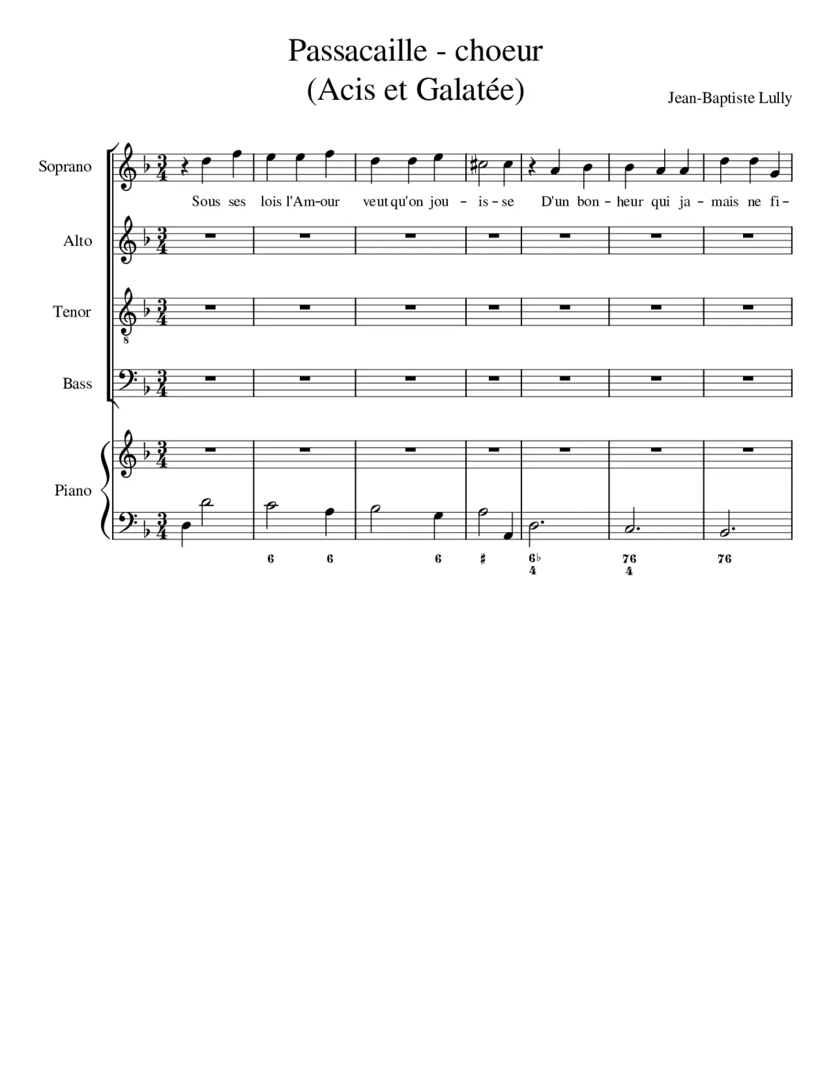 Acis et Galatée LWV 73 - Page 1