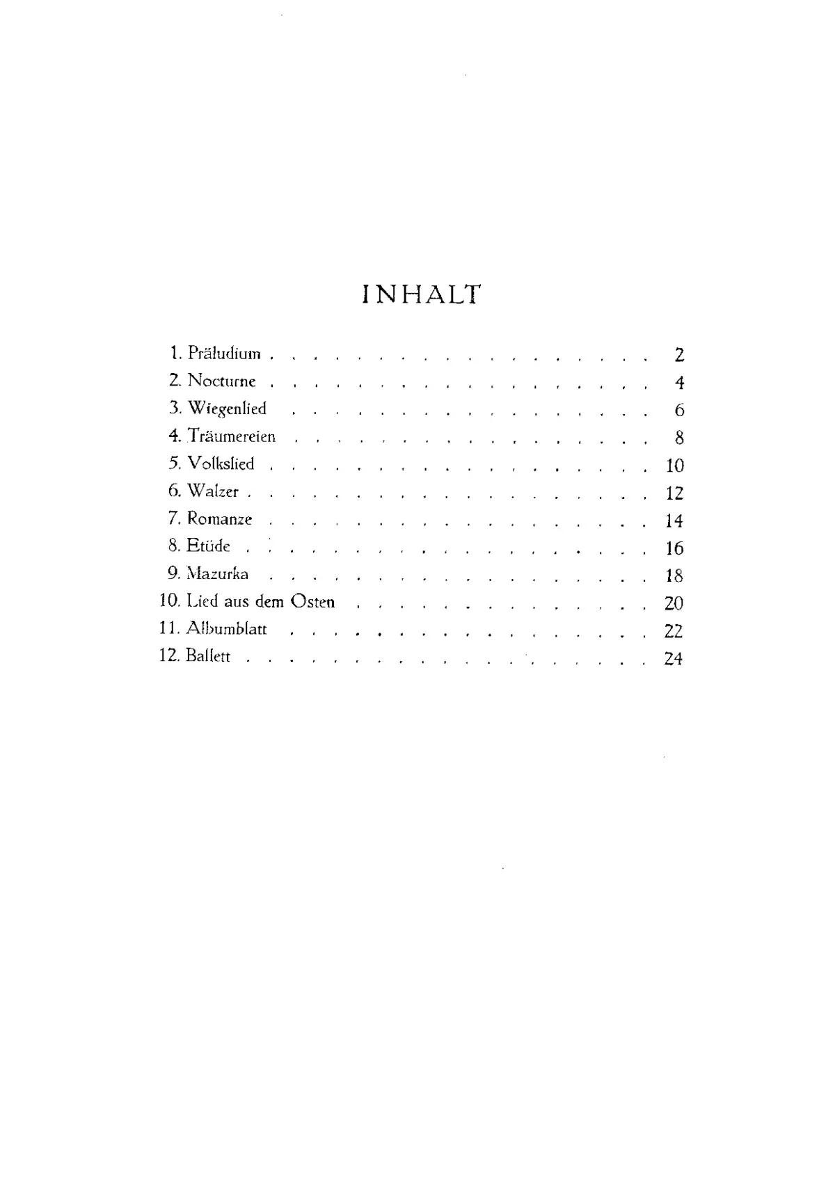 12 Pièces enfantines - Page 1