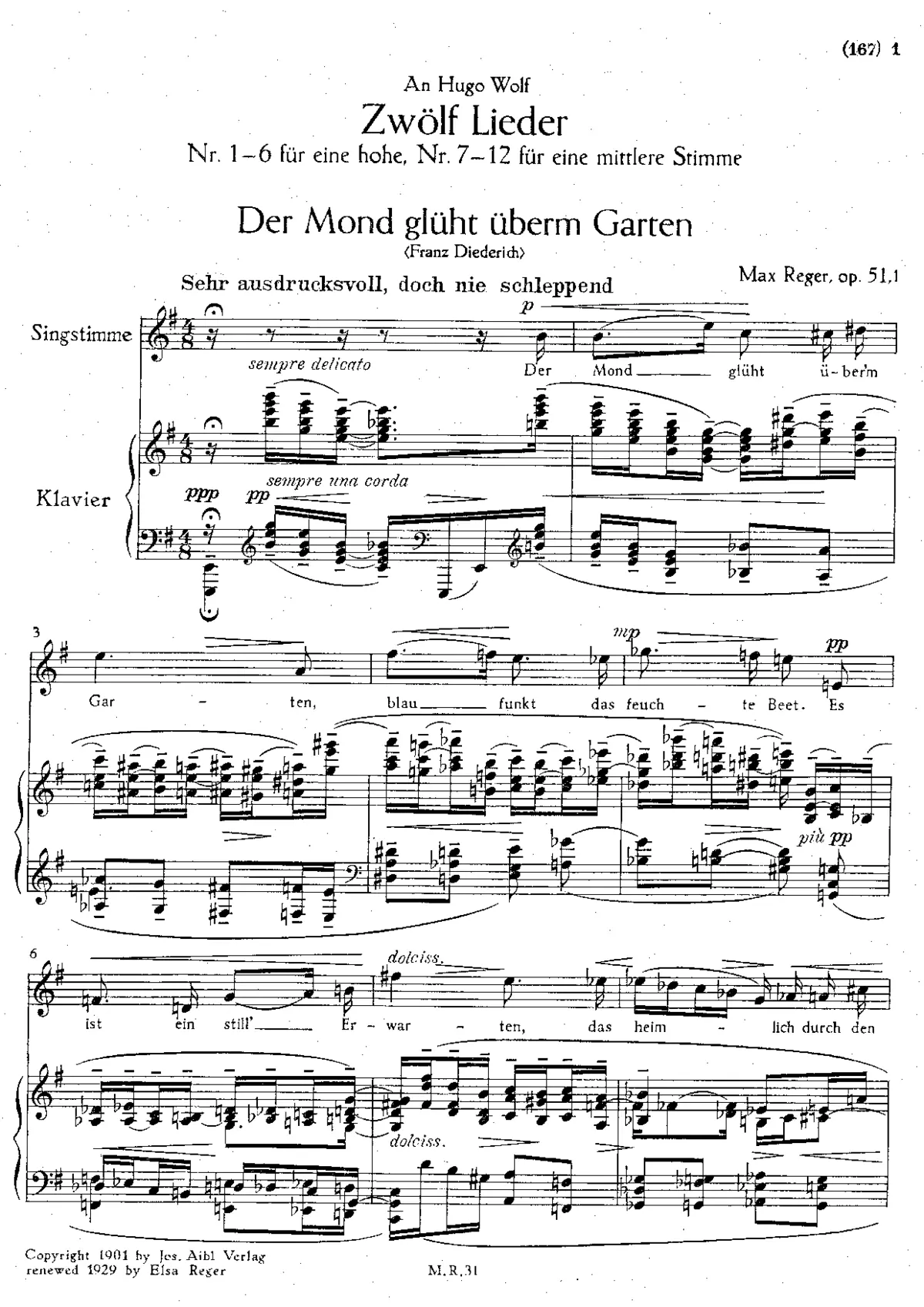 12 Lieder, Op.51 - Page 1