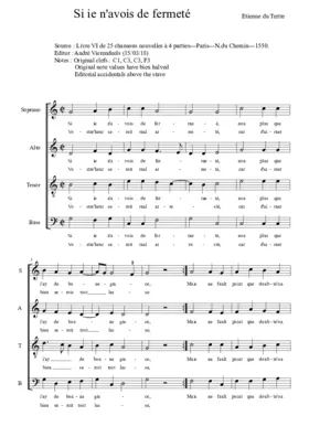 Si ie n'avois de fermeté