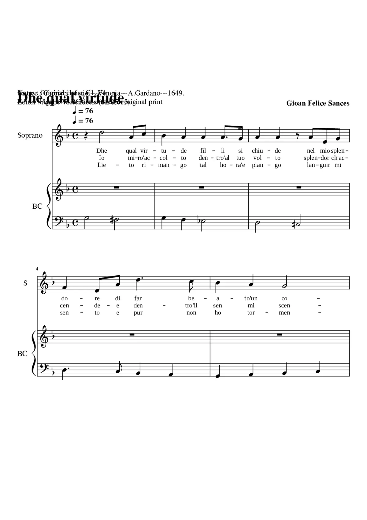 Dhe qual virtude - Page 1