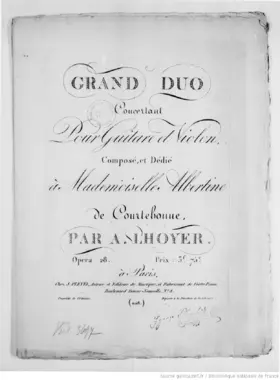 Grand duo concertant for Guitar and Violin