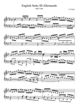 English Suite No.3 in G minor BWV 808