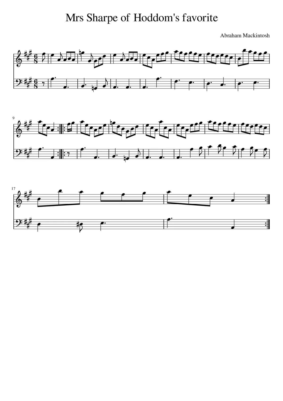 Mrs Sharpe of Hoddom's favorite - Page 1