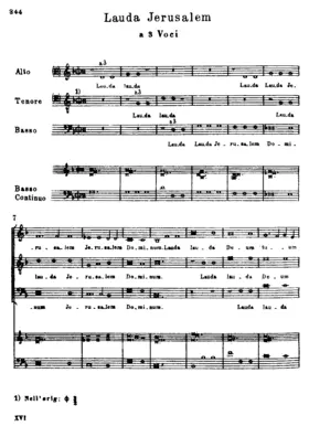 Lauda Jerusalem a 3 voci