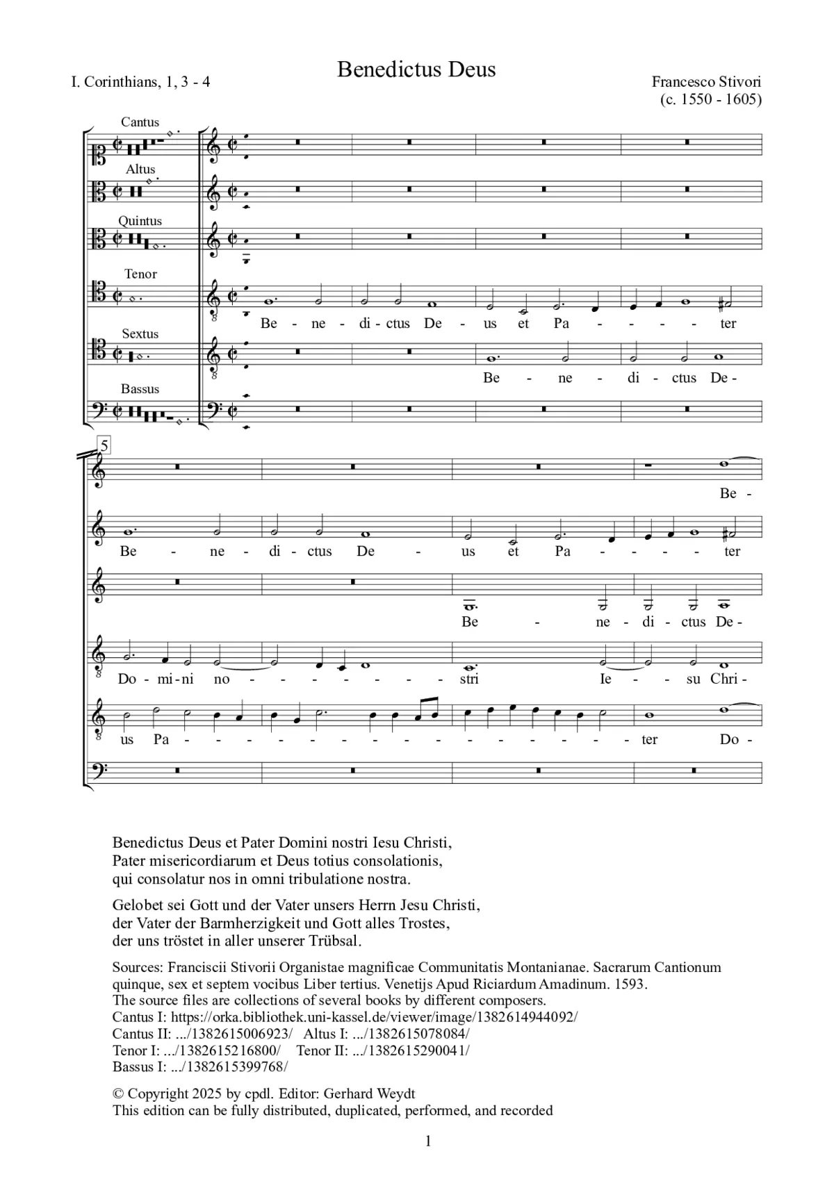 Benedictus Deus - Page 1