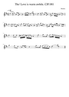 Tho' Love is warm awhile. CJF.081