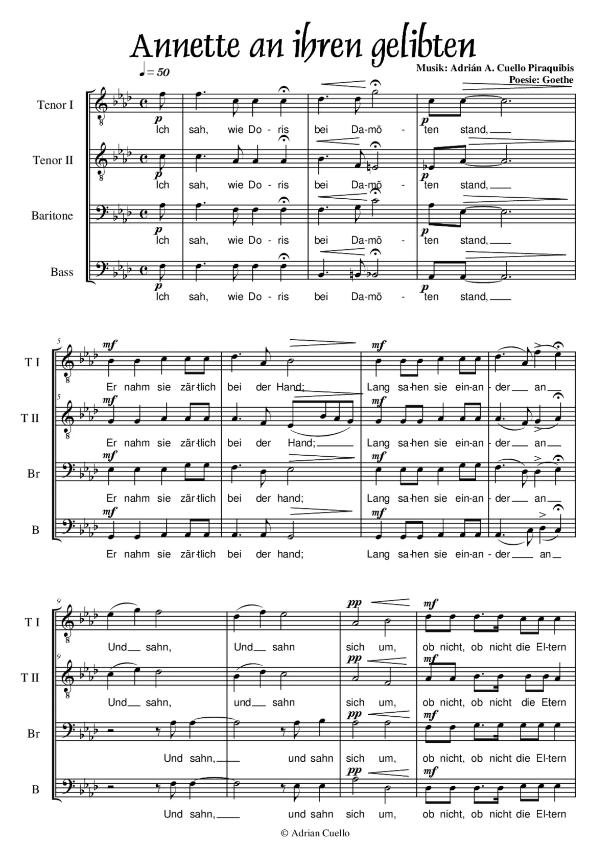 Annette an ihren Geliebten - Page 1