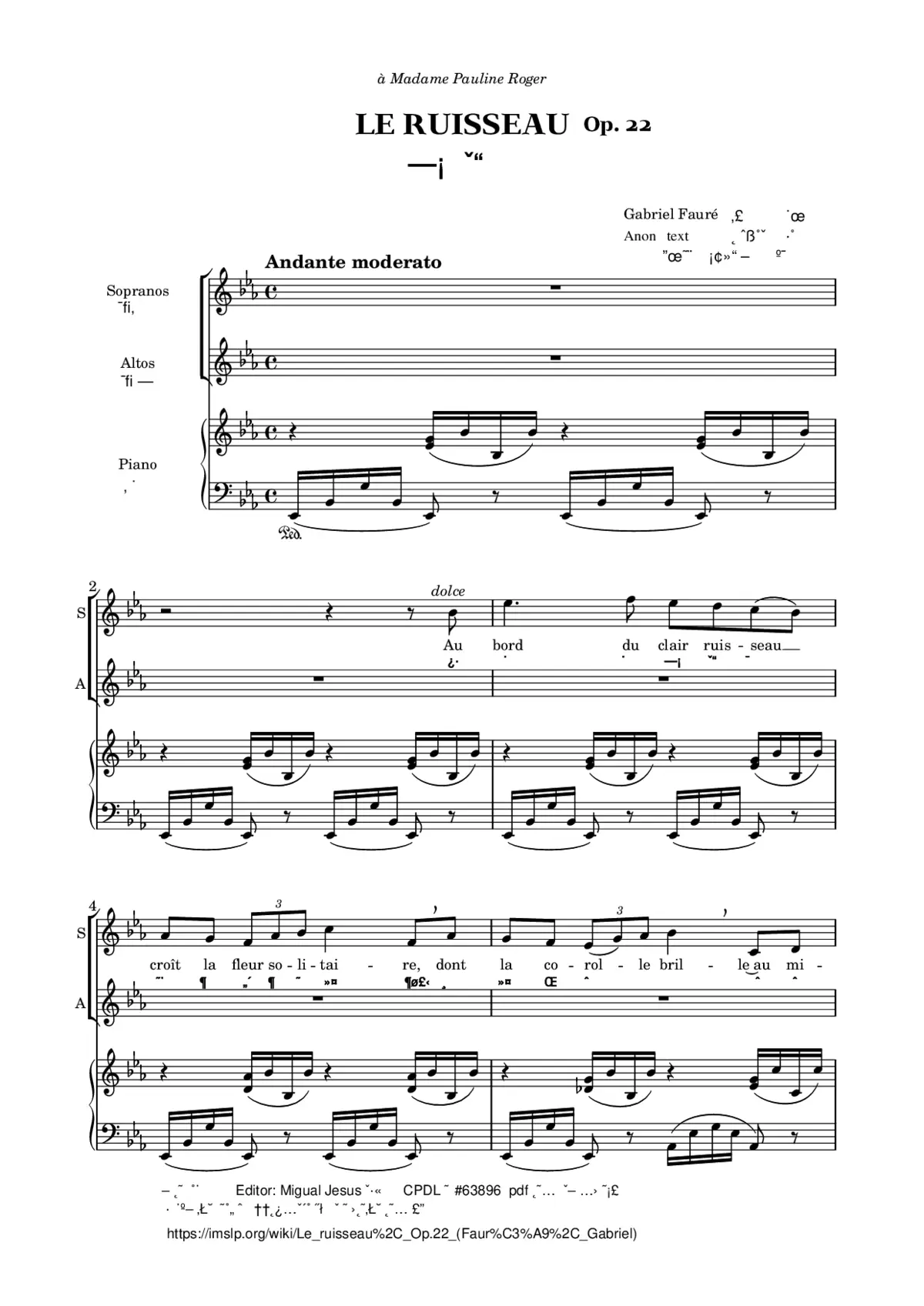 Le Ruisseau, Op. 22 - Page 1
