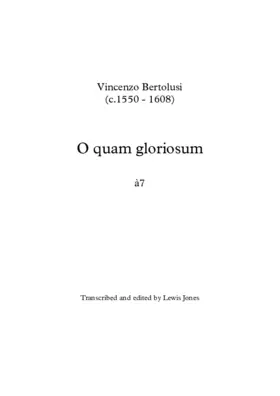 O quam gloriosum est regnum