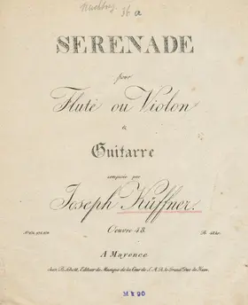 Serenade for Flute or Violin and Guitar