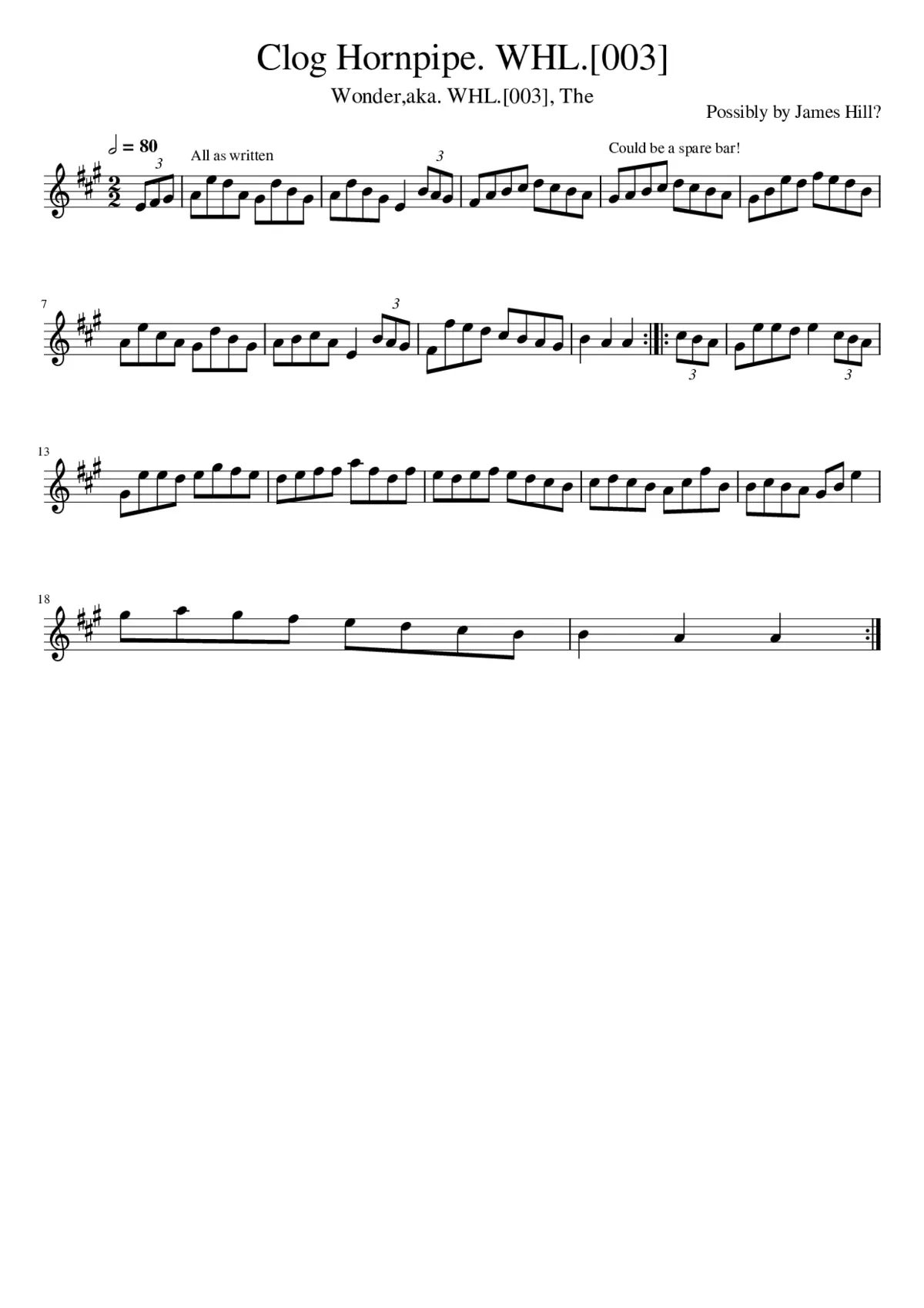 Clog Hornpipe. WHL.[003] - Page 1