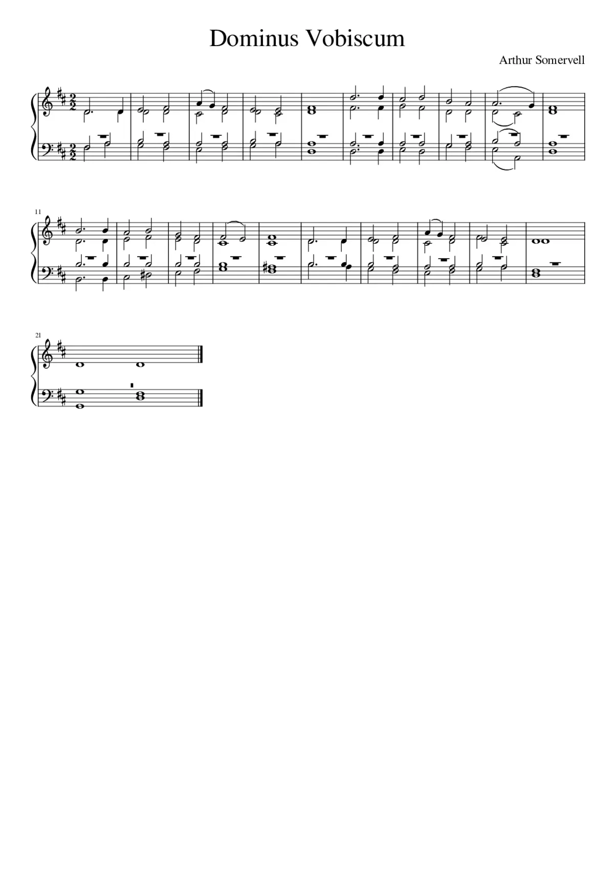 DOMINUS VOBISCUM (Somervell) - Sir Arthur Somervell - Page 1