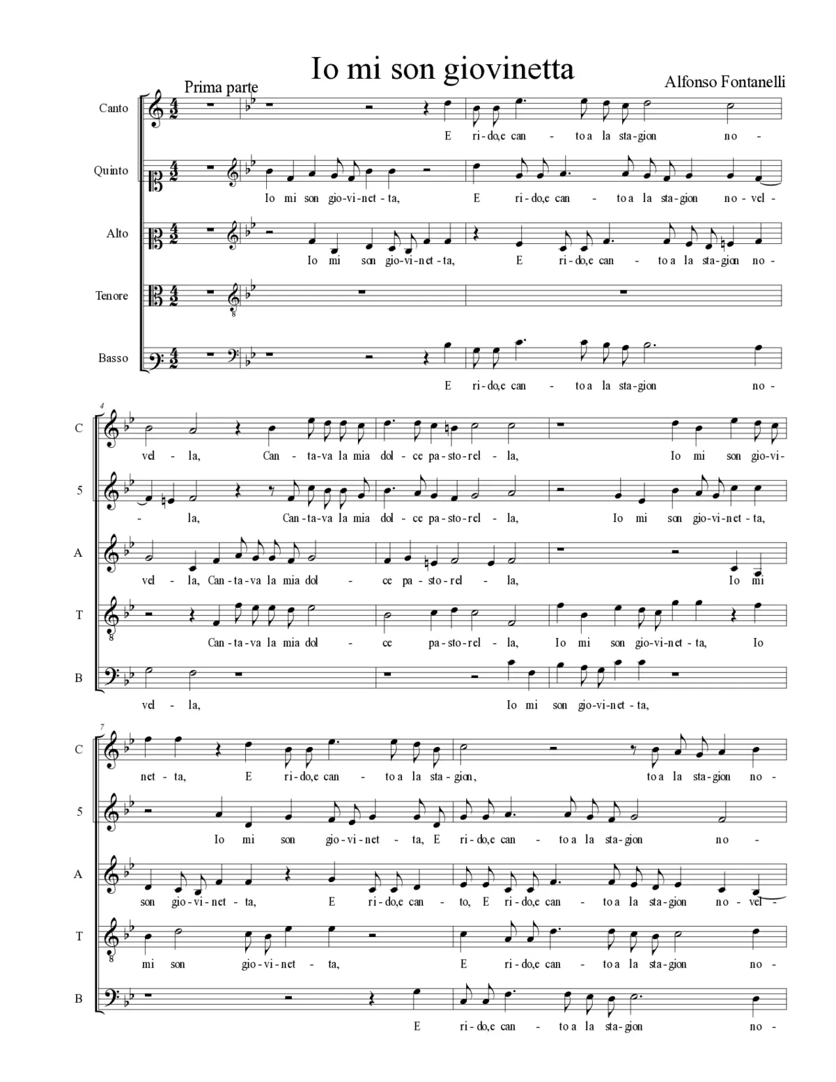 Io mi son giovinetta - Page 1