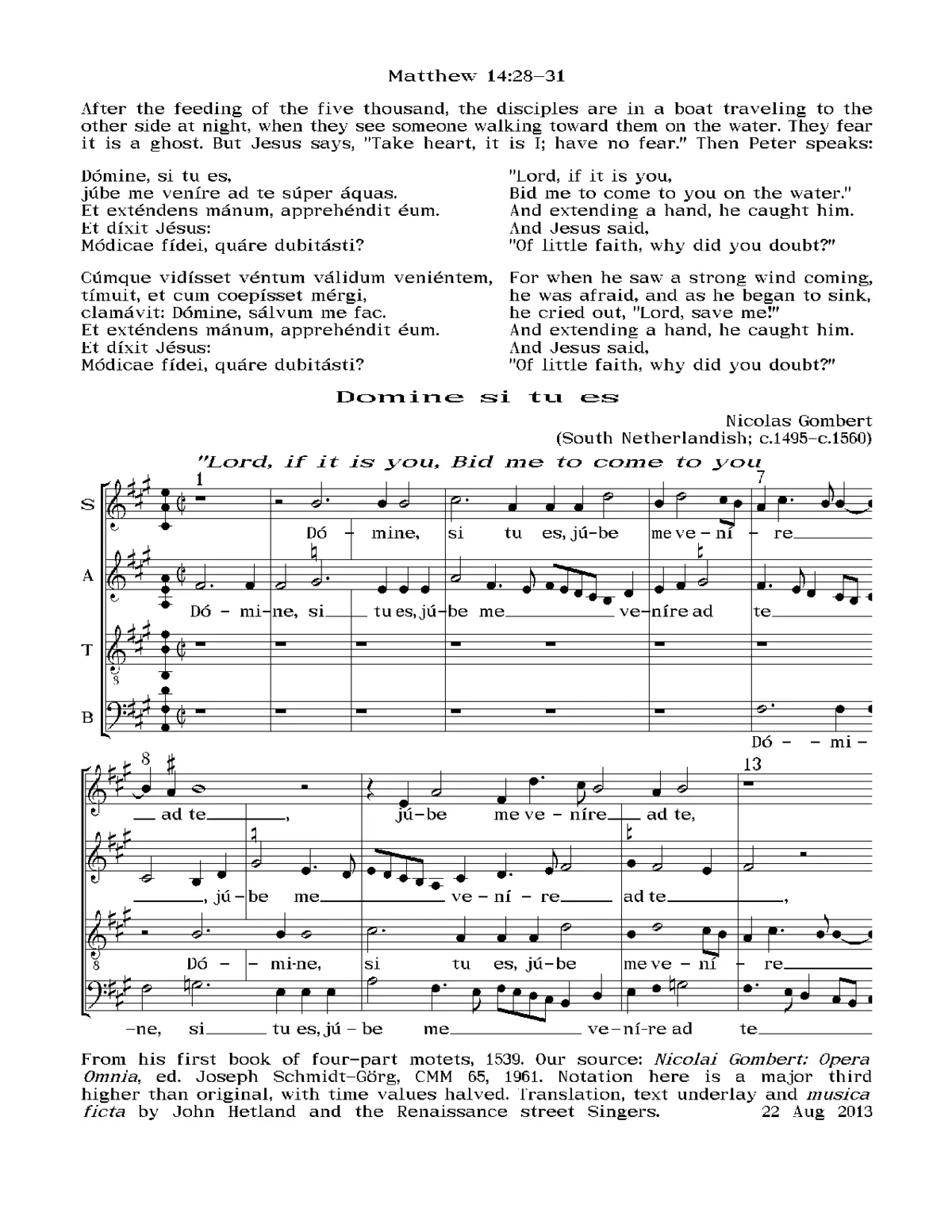 Domine, si tu es - Page 1