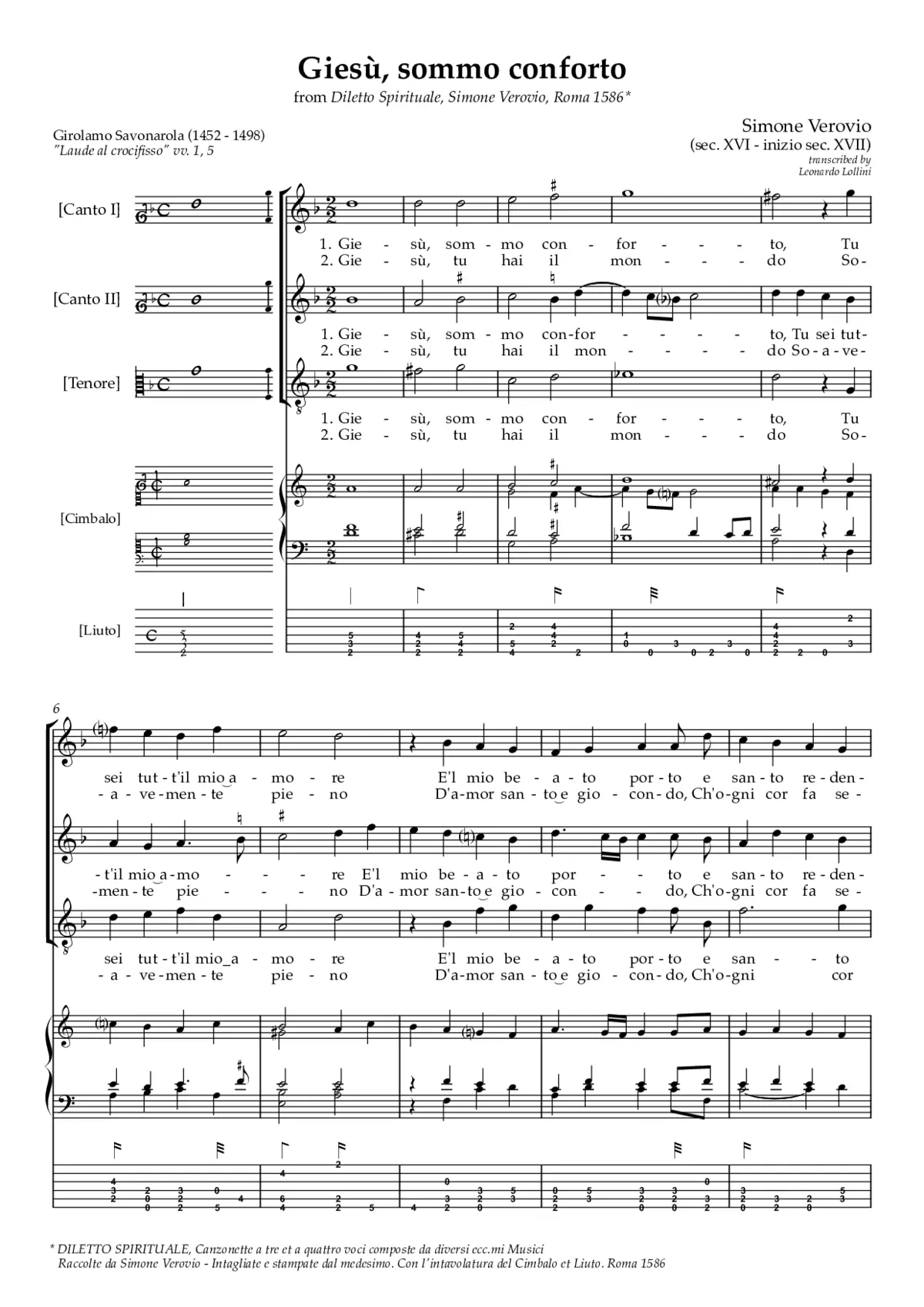 Gesù, sommo conforto - Page 1