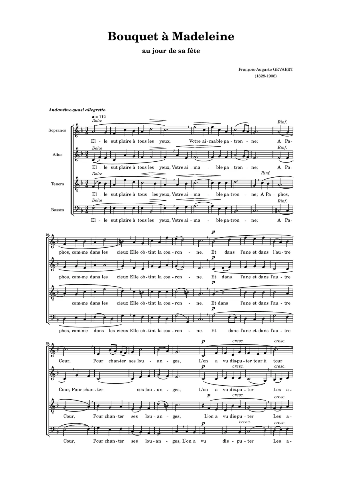 Bouquet à Madeleine - Page 1