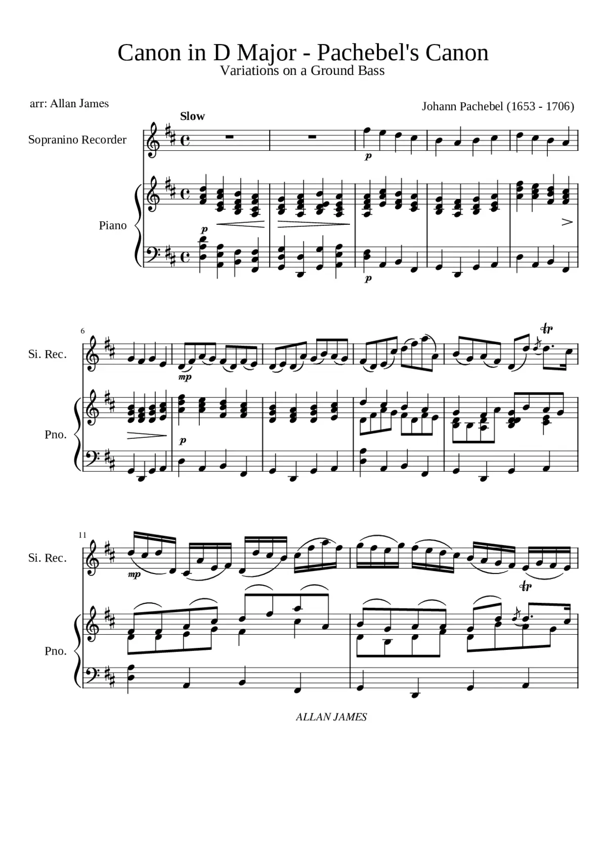 Canon and Gigue in D major P.37 - Page 1