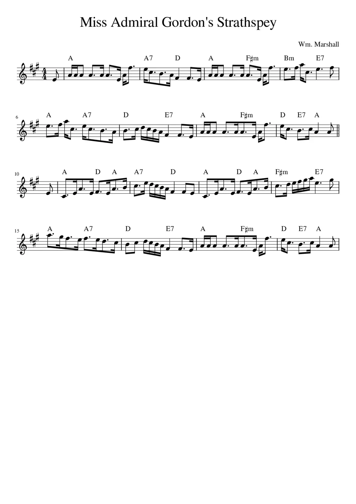 Miss Admiral Gordon's Strathspey - Page 1