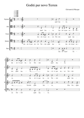 Goditi pur novo Terren quel lauro