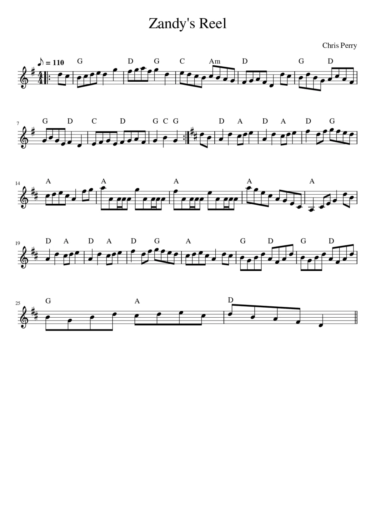 Zandy's Reel - Page 1