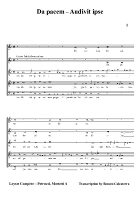 Da pacem Domine / Audivit ipse