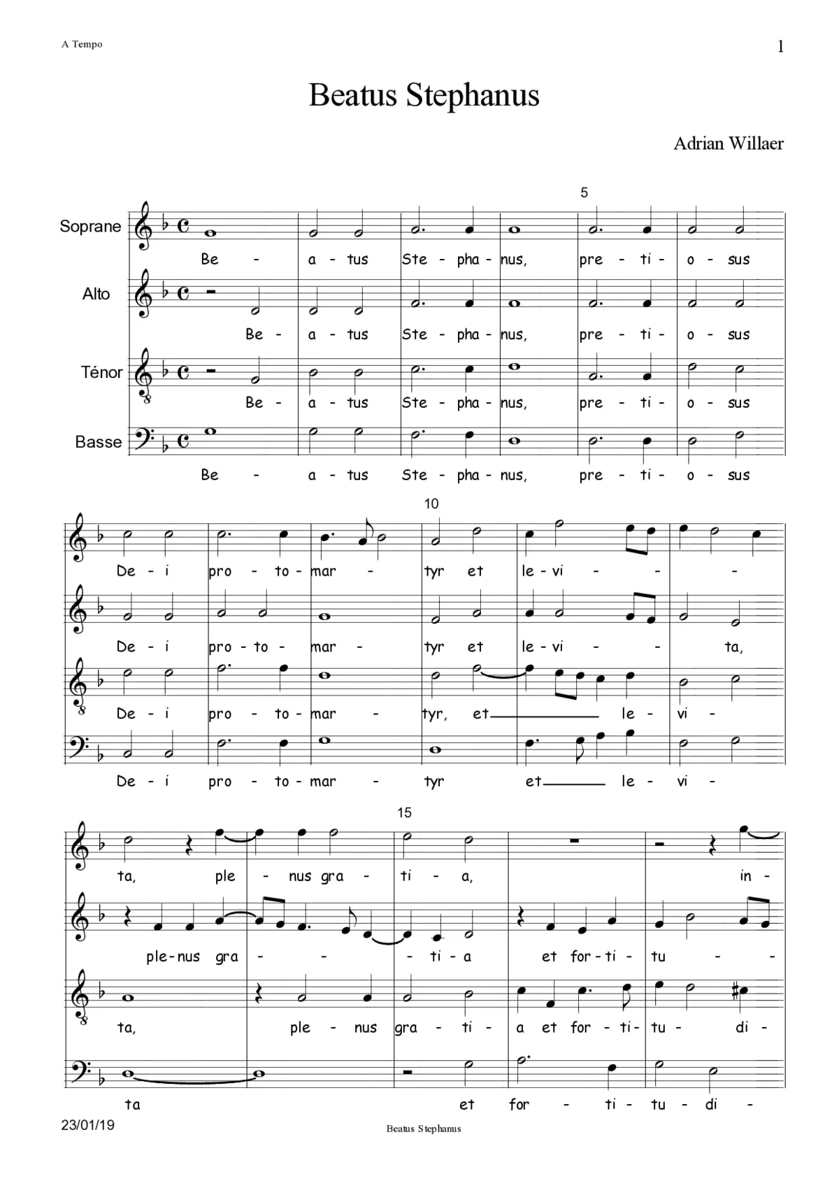 Beatus Stephanus - Page 1
