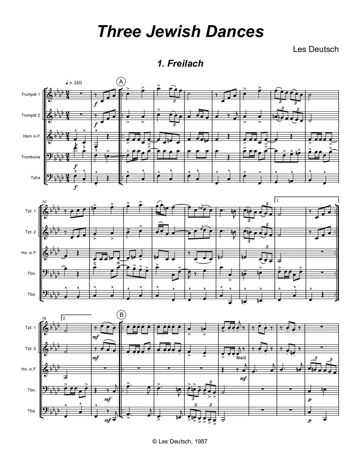 3 Jewish Dances - Page 1