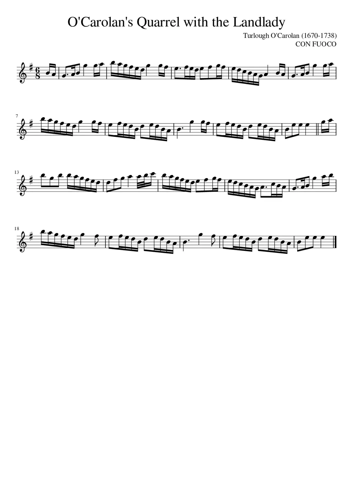 O'Carolan's Quarrel with the Landlady - Page 1