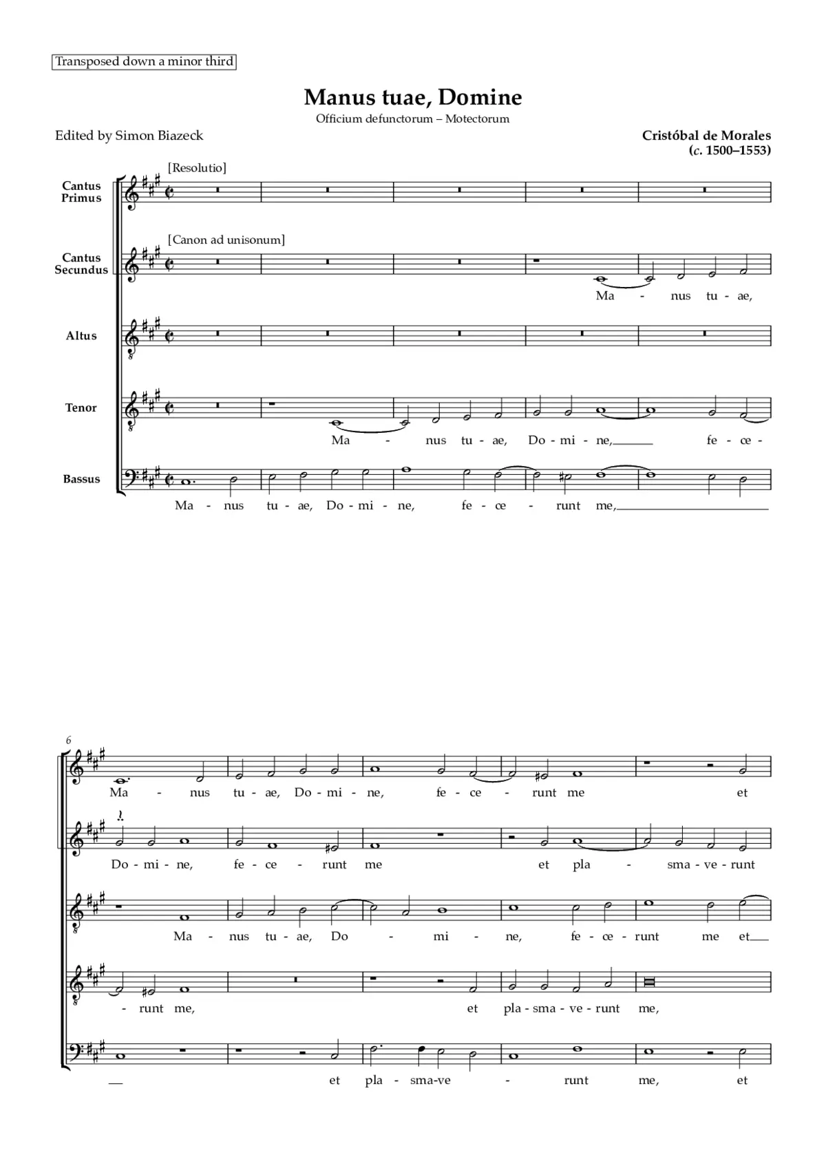 Manus tuae Domine - Page 1