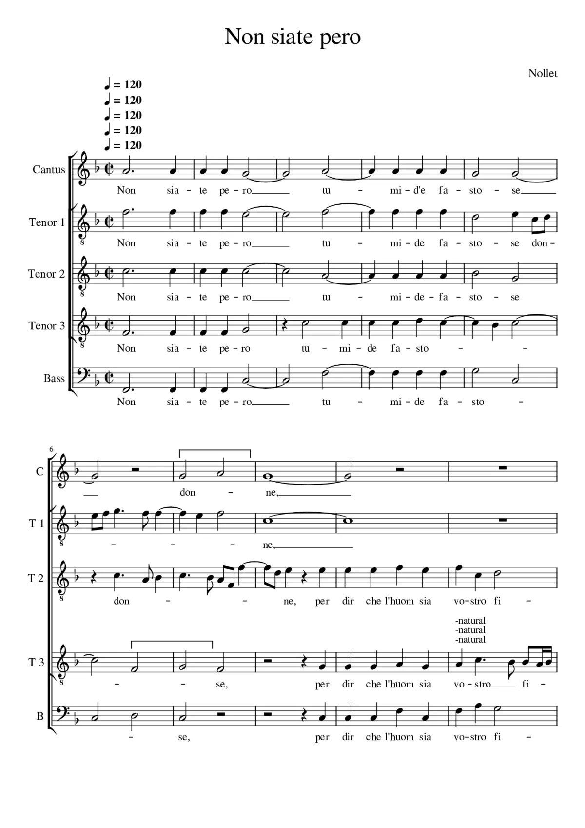 Non siate pero - Page 1