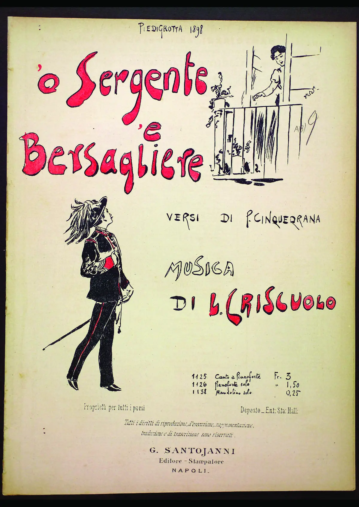 'O sargente 'e Bersagliere - Page 1