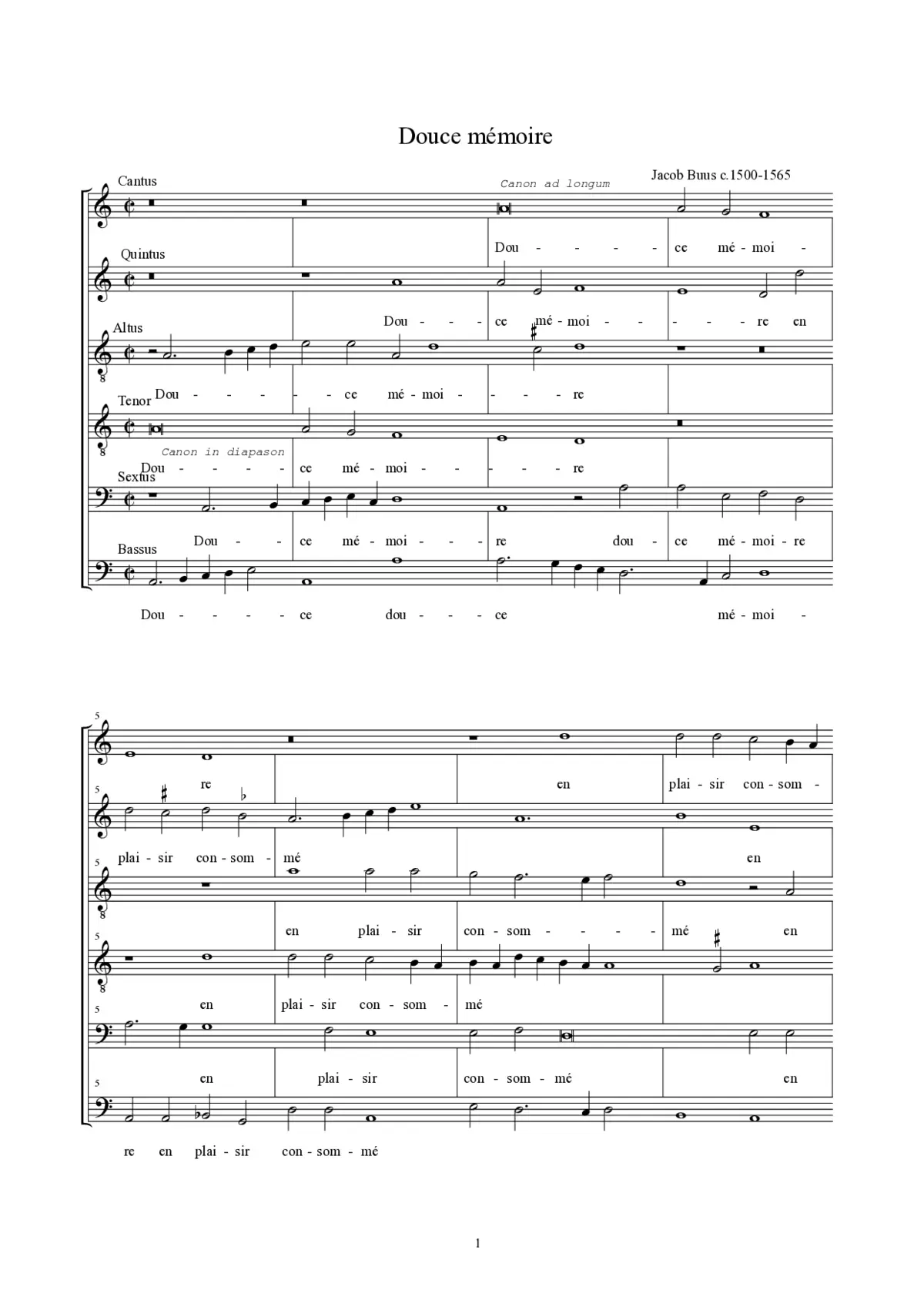 Douce mémoire - Page 1