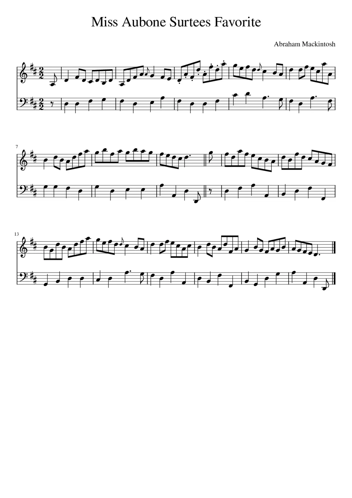 Miss Aubone Surtees Favorite - Page 1