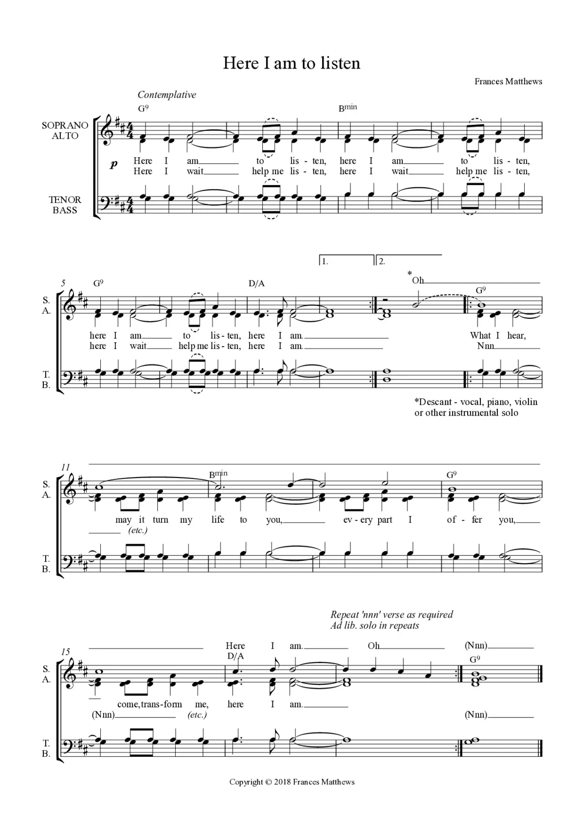 Here I am to listen - Page 1
