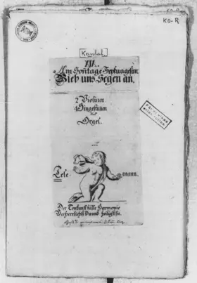 Gieb uns Segen an die Hand