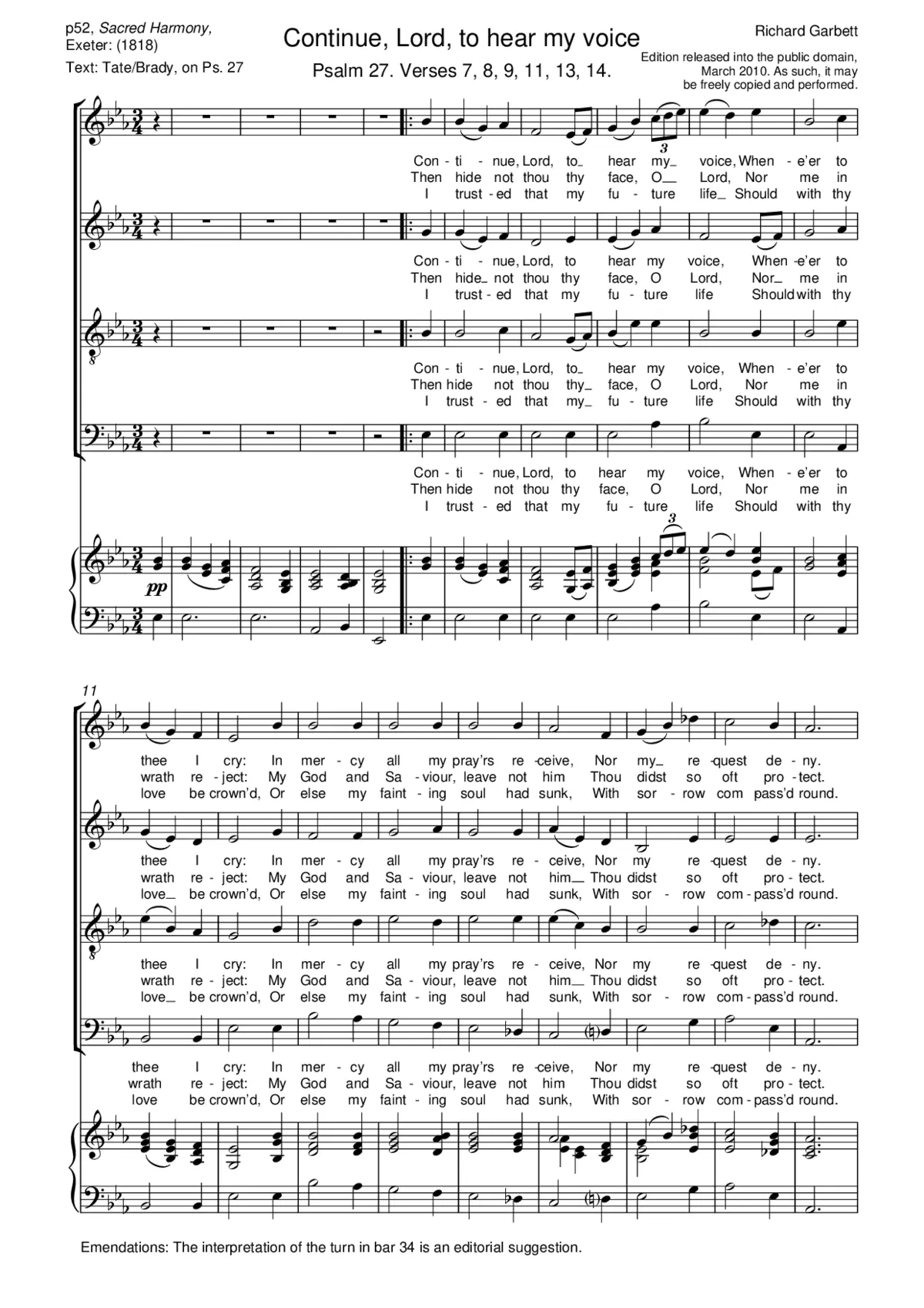 Continue, Lord, to hear my voice - Page 1