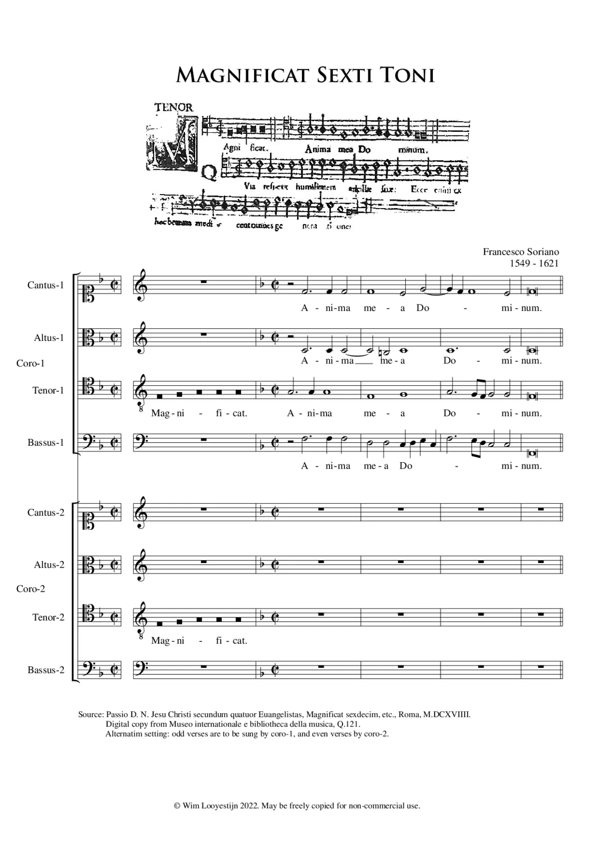 Magnificat 6 (sexti toni) - Page 1