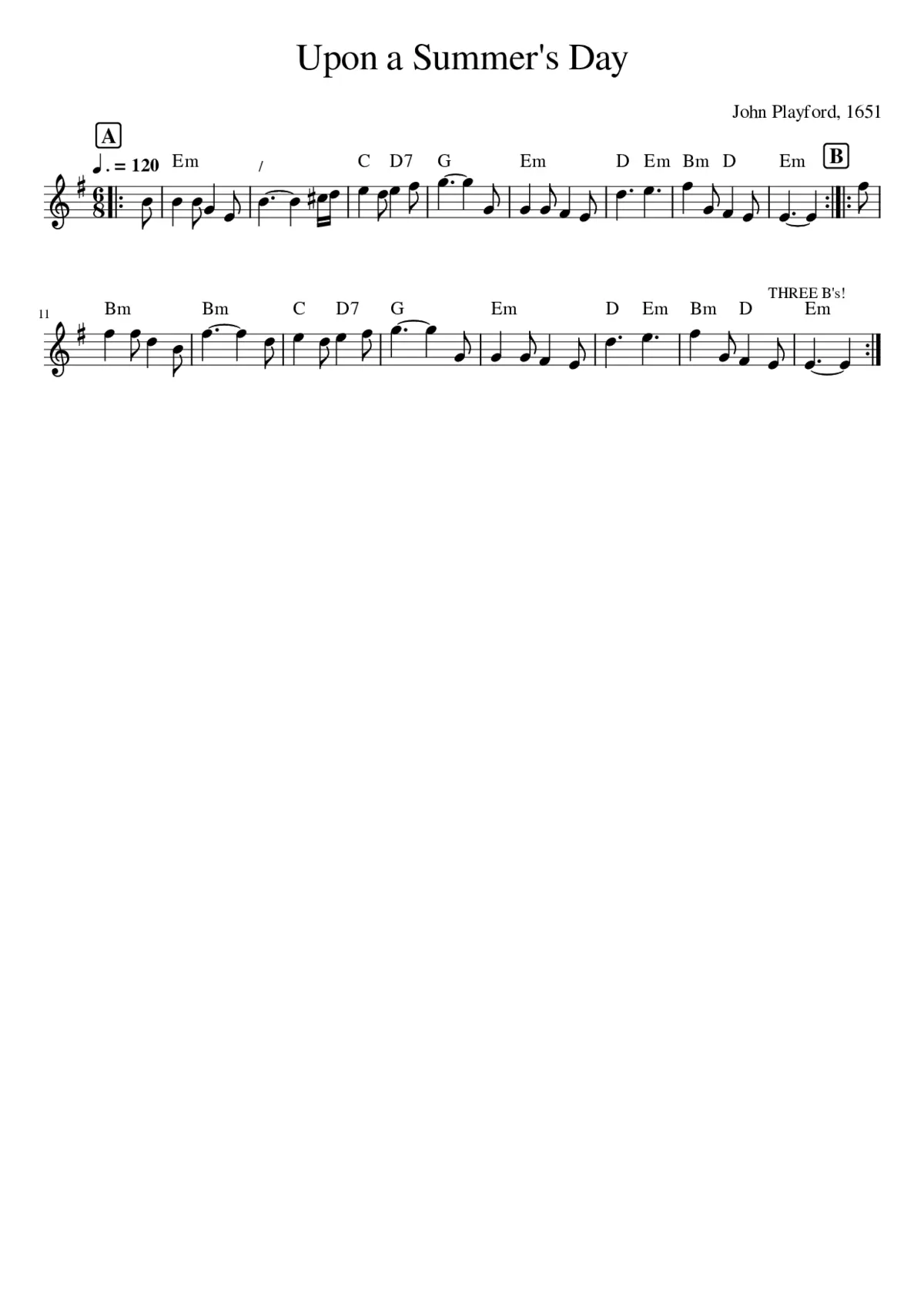 Upon a Summers Day / The Garland / A summer's day - Page 1