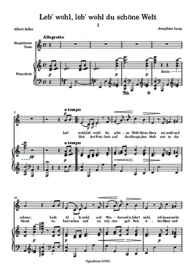 Leb’ wohl, leb’ wohl du schöne Welt