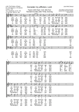 Consider my affliction, Lord