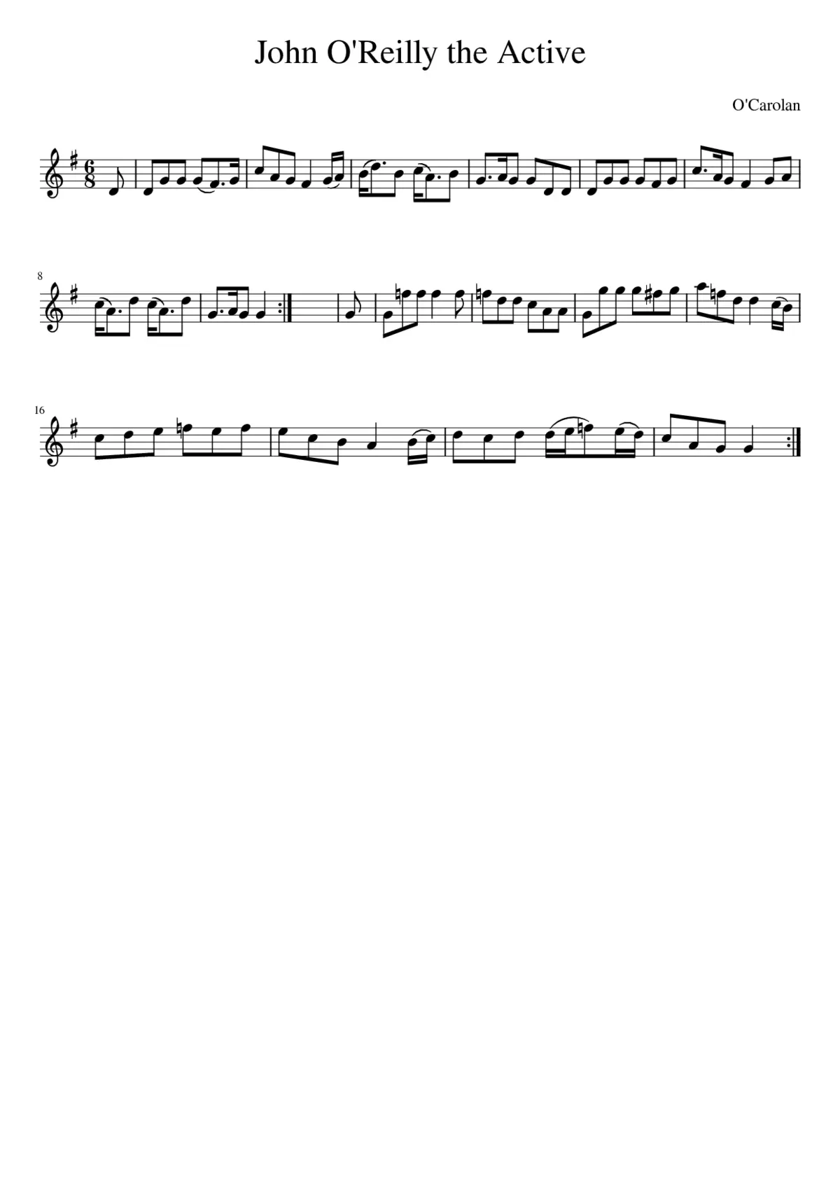 John O'Reilly the Active - Page 1