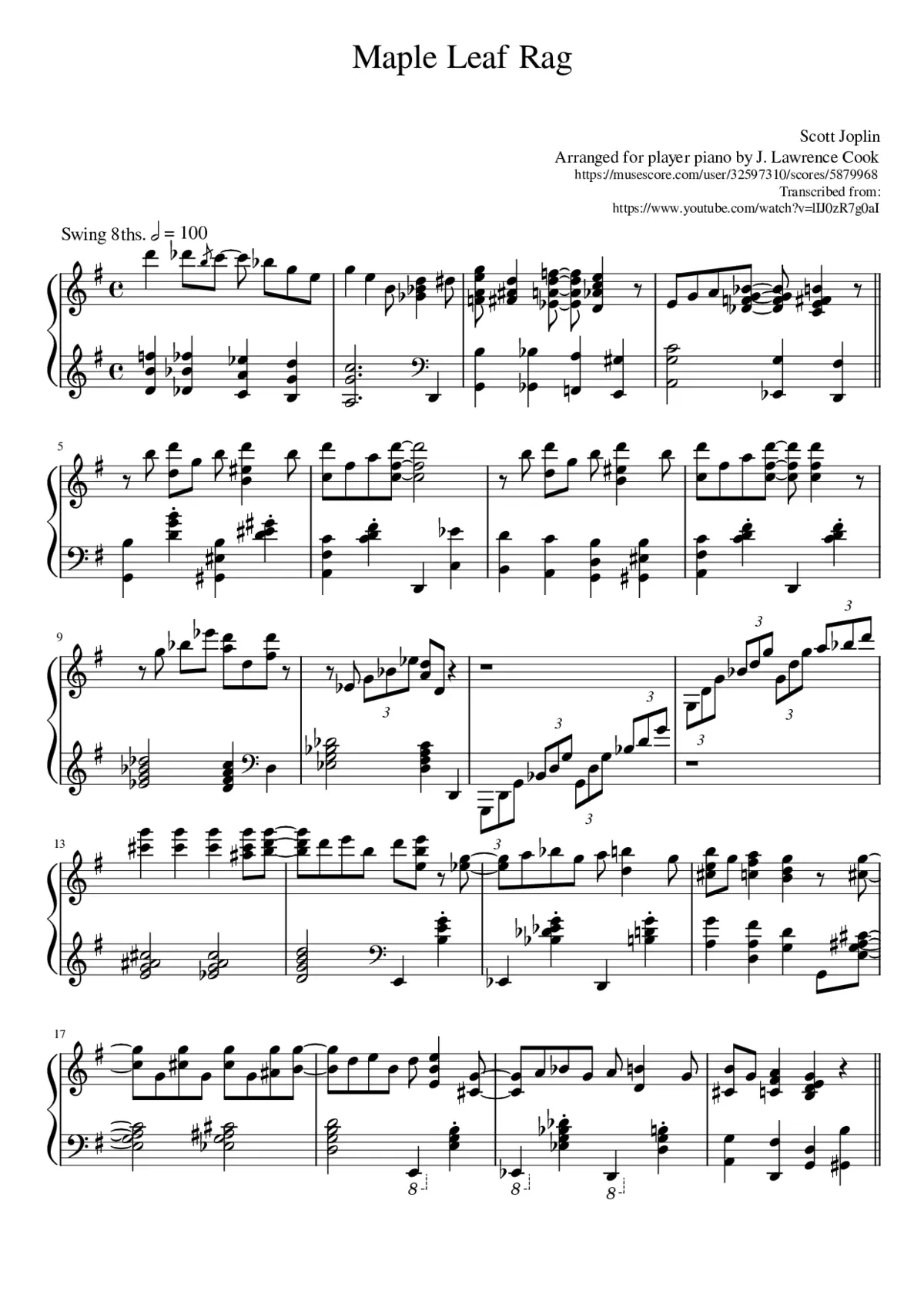 maple leaf rag - Page 1