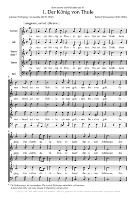 Der König von Thule, Op. 67, No. 1
