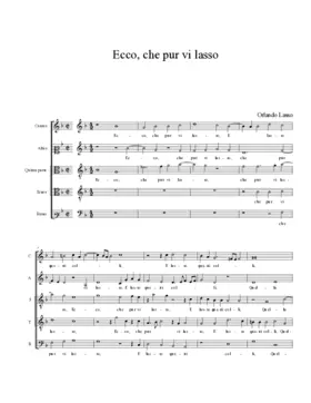 Ecco che pur vi lasso