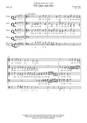 Quo, nate Dei, quo tua descendit humilitas, SWV 59