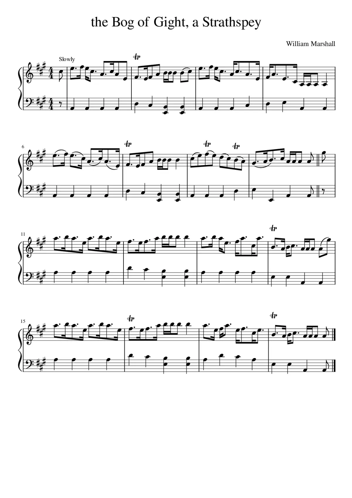 the Bog of Gight a Strathspey - Page 1